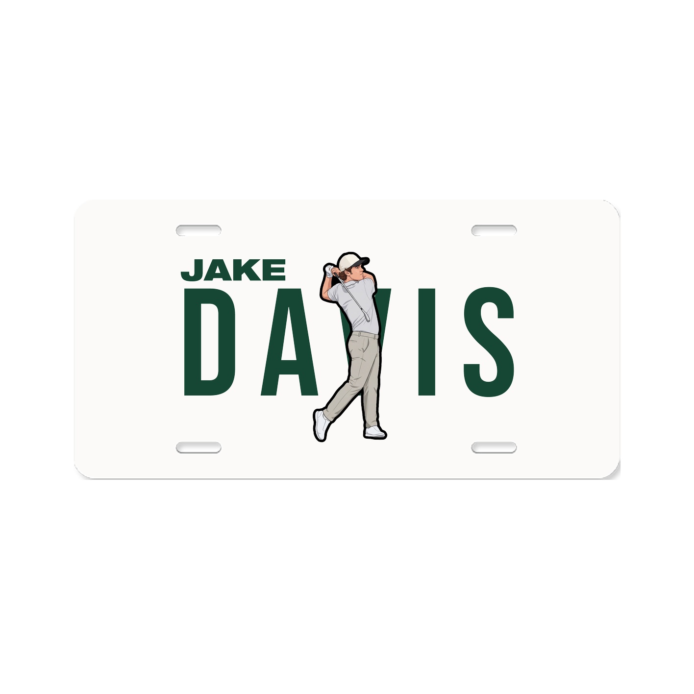 License Plate — Player Name in Classic