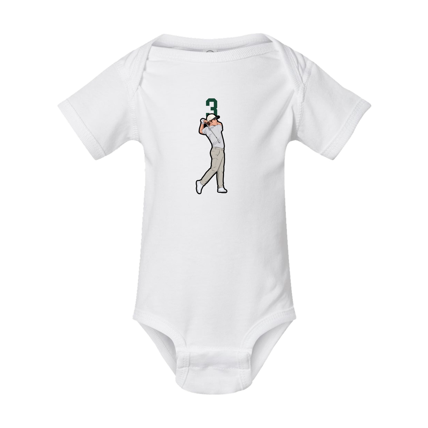 Baby Onesie — Number Top in White