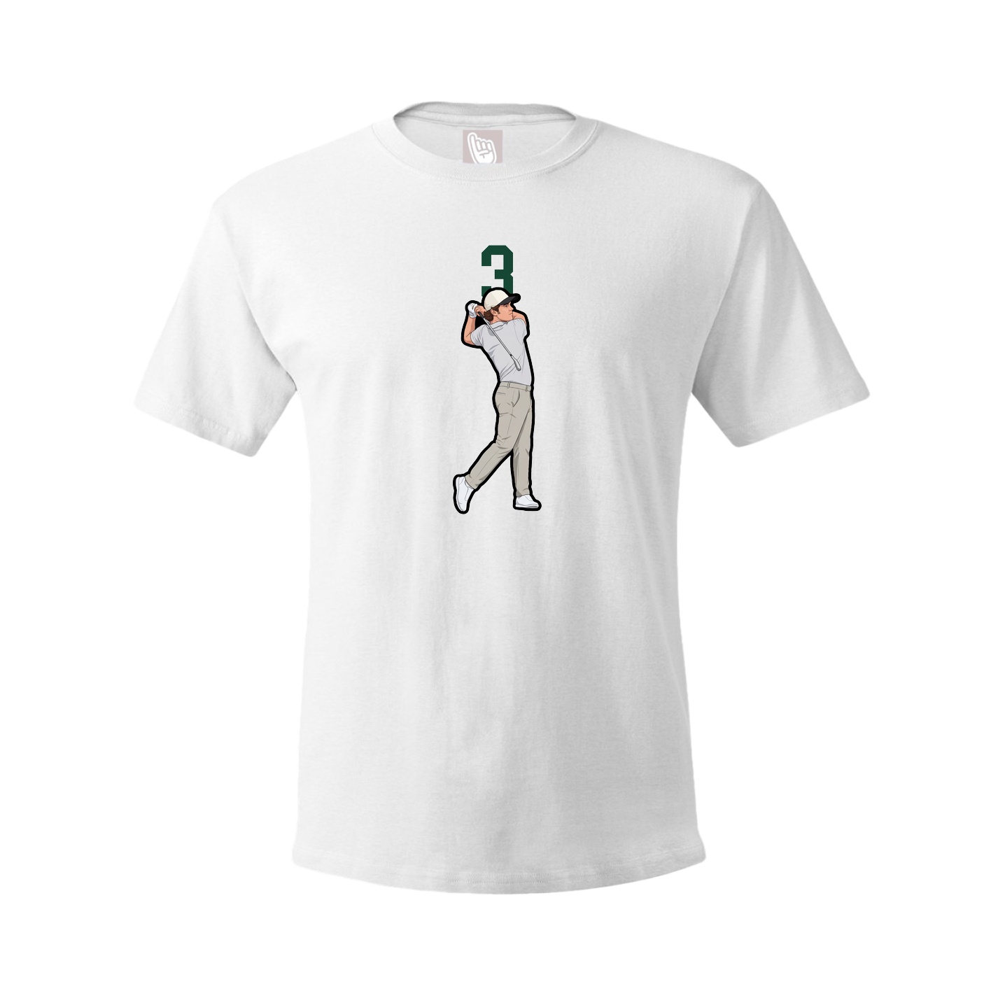 Youth Tee — Number Top in White