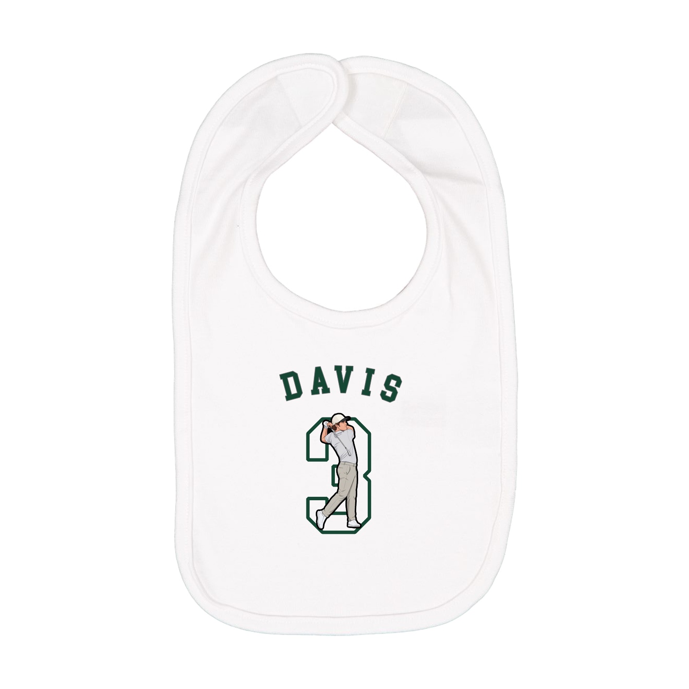 Infant Bib — Shirsey Arch in White