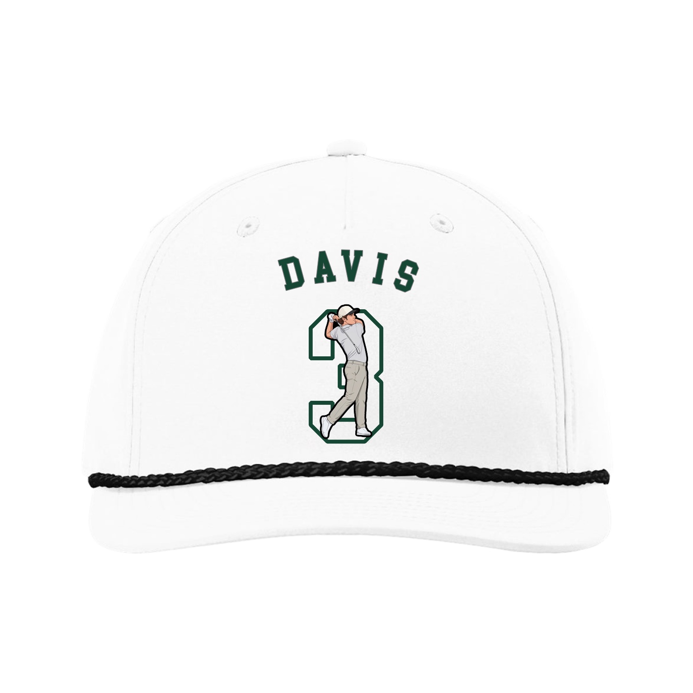 Five-Panel Classic Rope Cap — Shirsey Arch in White