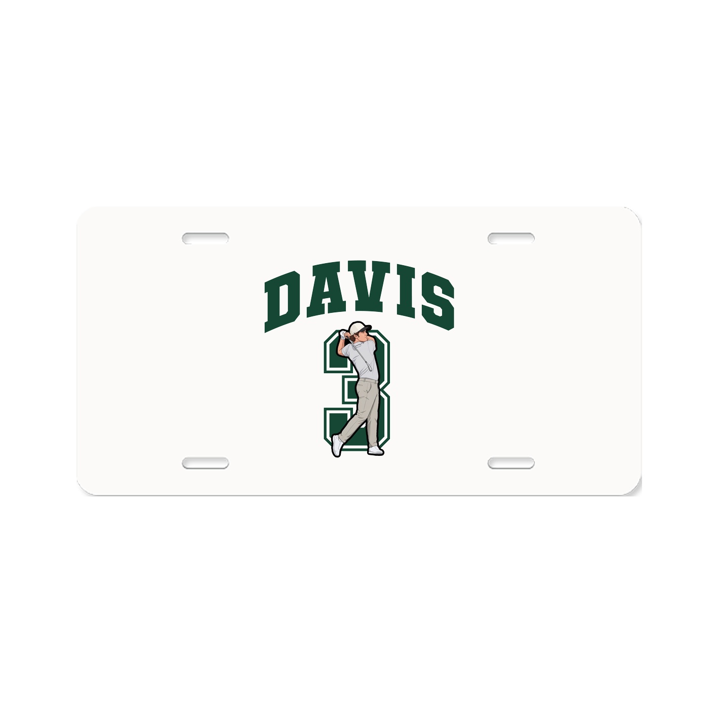 License Plate — Number in Classic