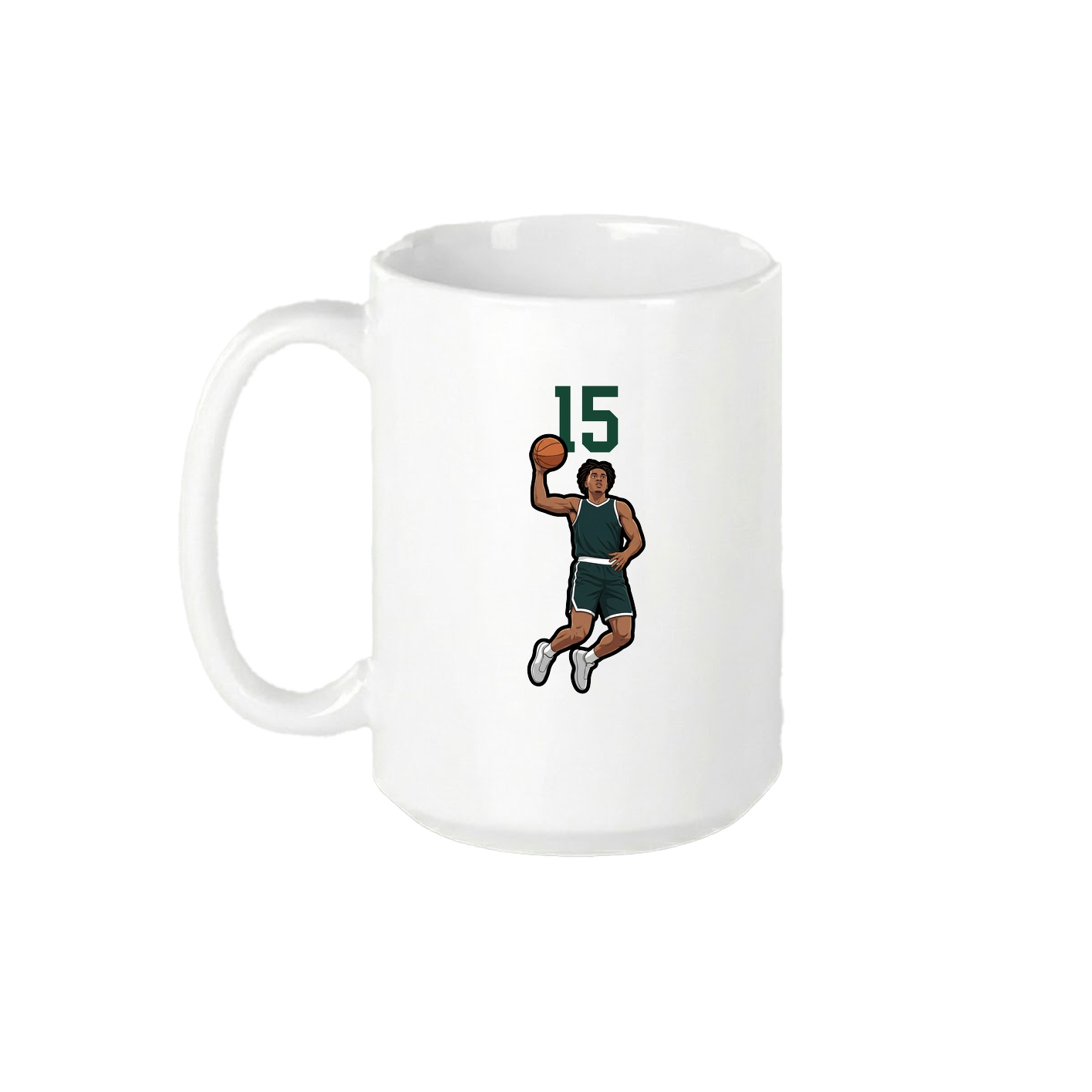 15oz Coffee Mug — Number Top in White