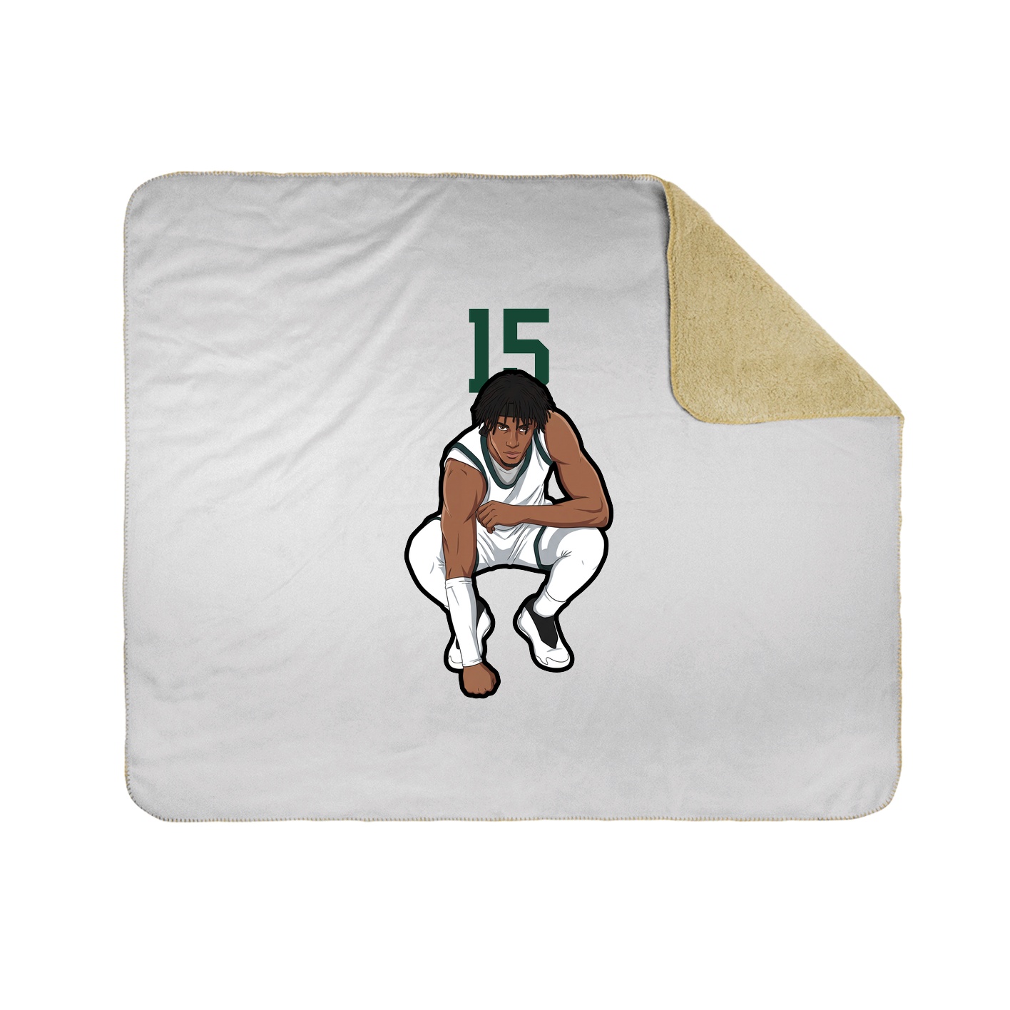 Throw Blanket — Number Top in White