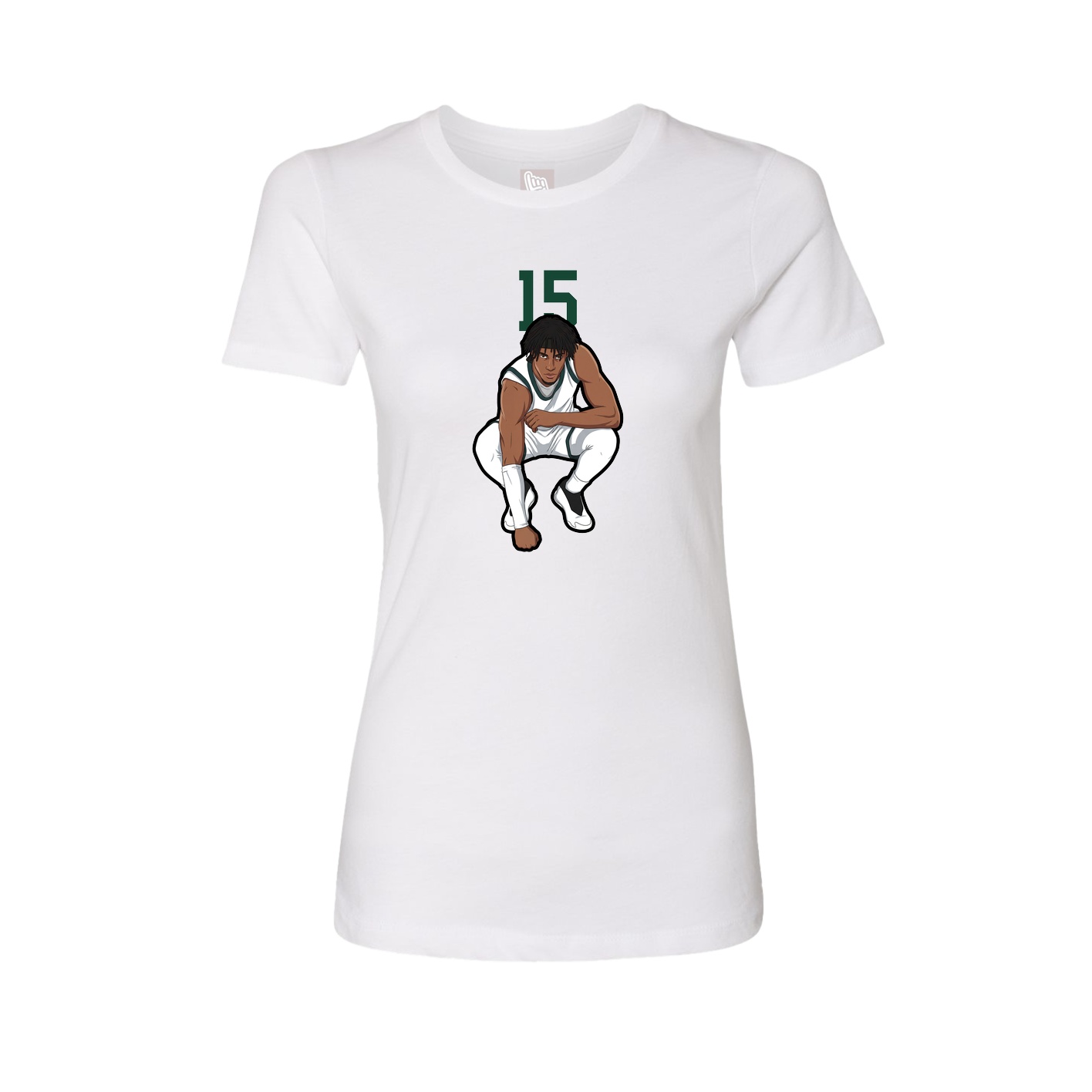 Fitted Women's Tee — Number Top in White