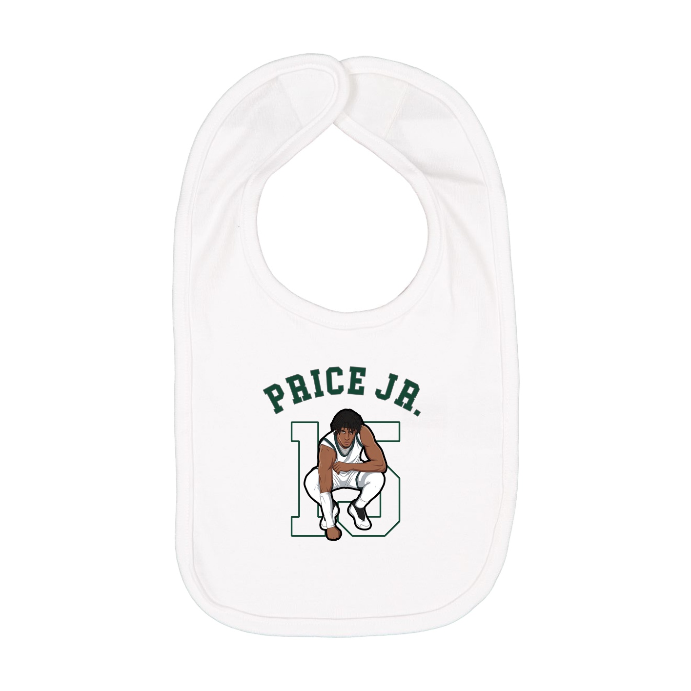 Infant Bib — Shirsey Arch in White