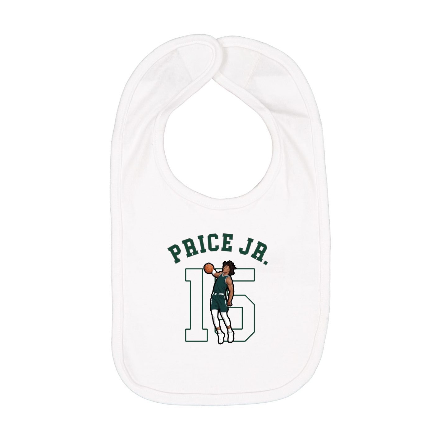 Infant Bib — Shirsey Arch in White