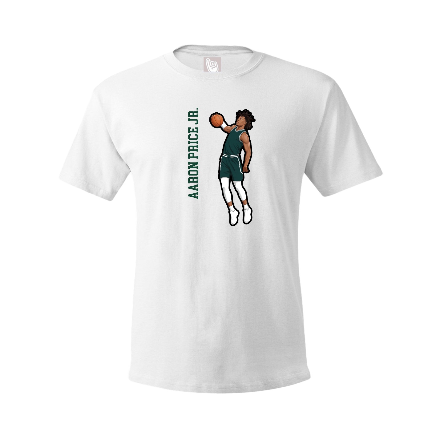 Tee — Name Vertical in White