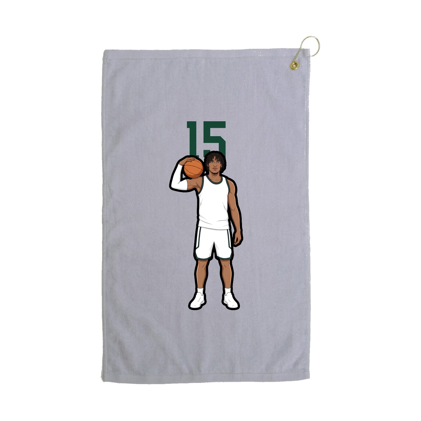 Golf Towel — Number Top in Grey