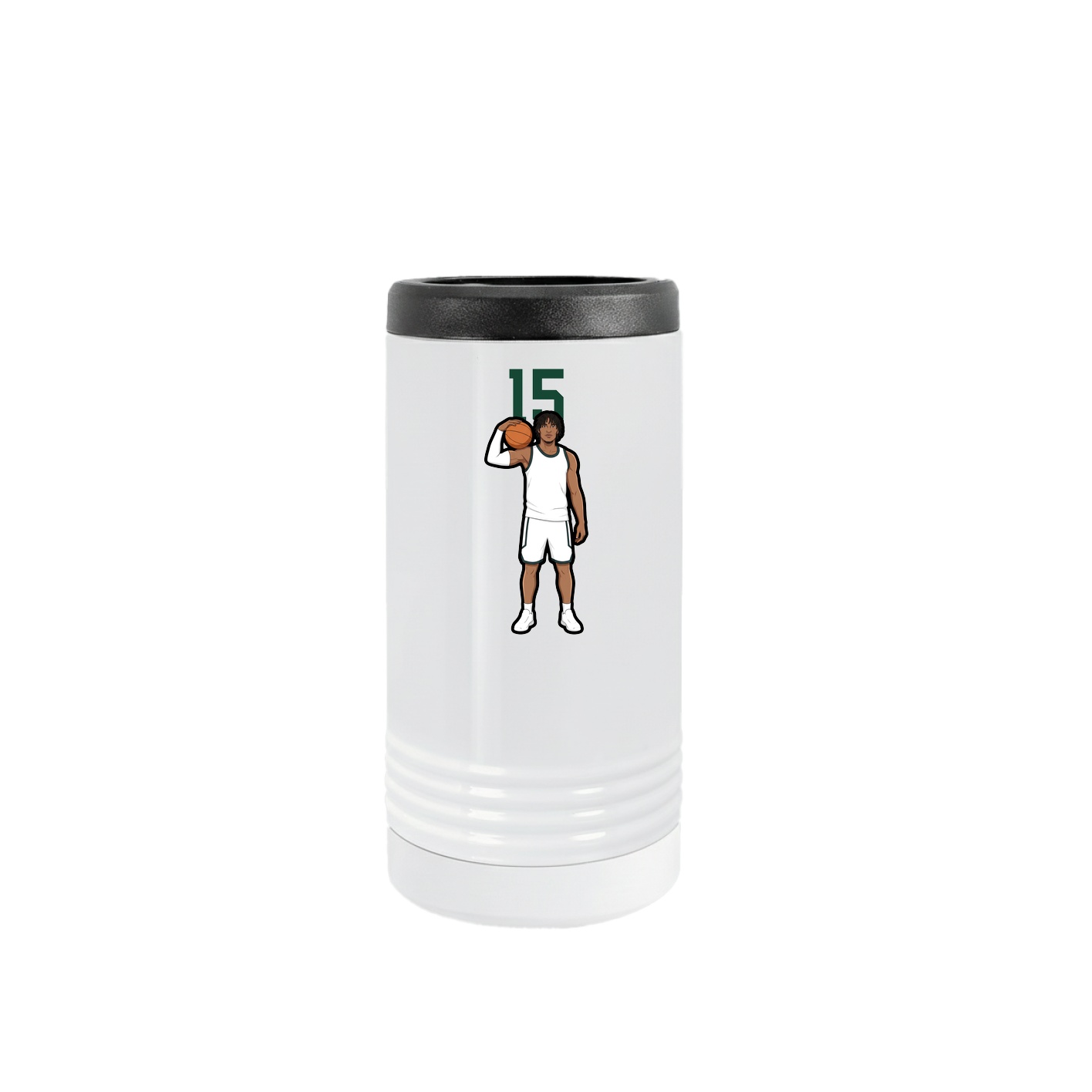 Slim Beverage Holder — Number Top in White