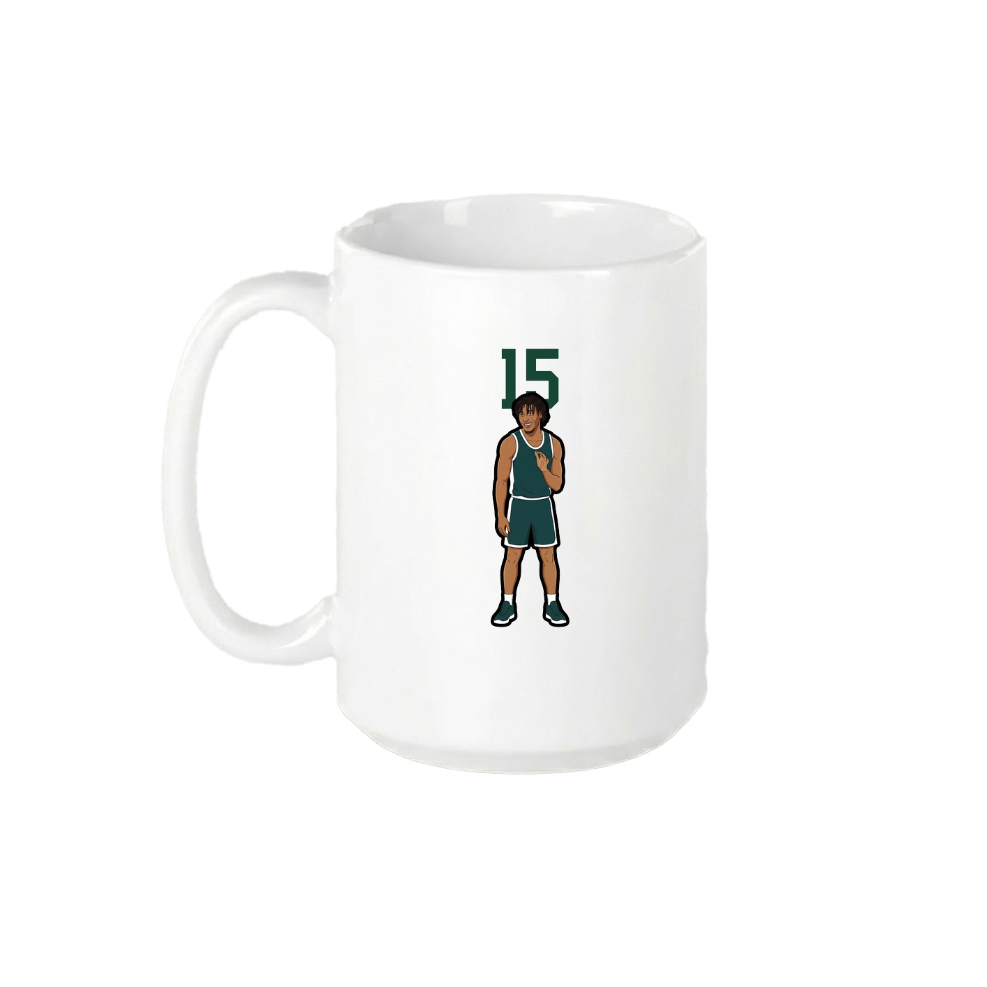 15oz Coffee Mug — Number Top in White