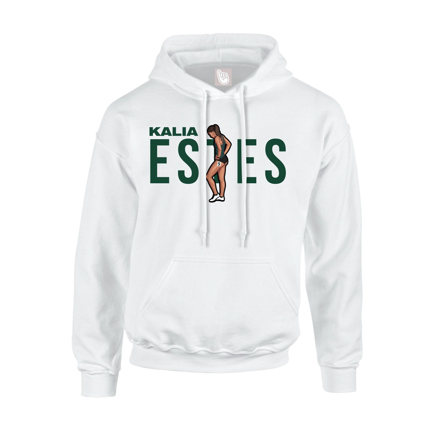 Youth Hoodie — Player Name in White