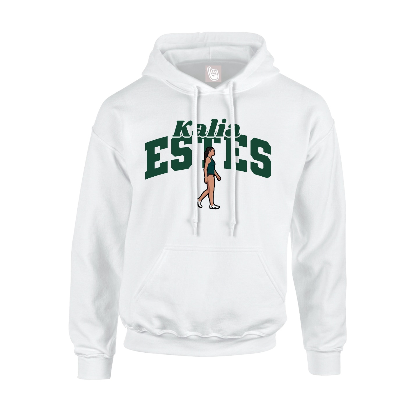 Hoodie — Signature Arch in White