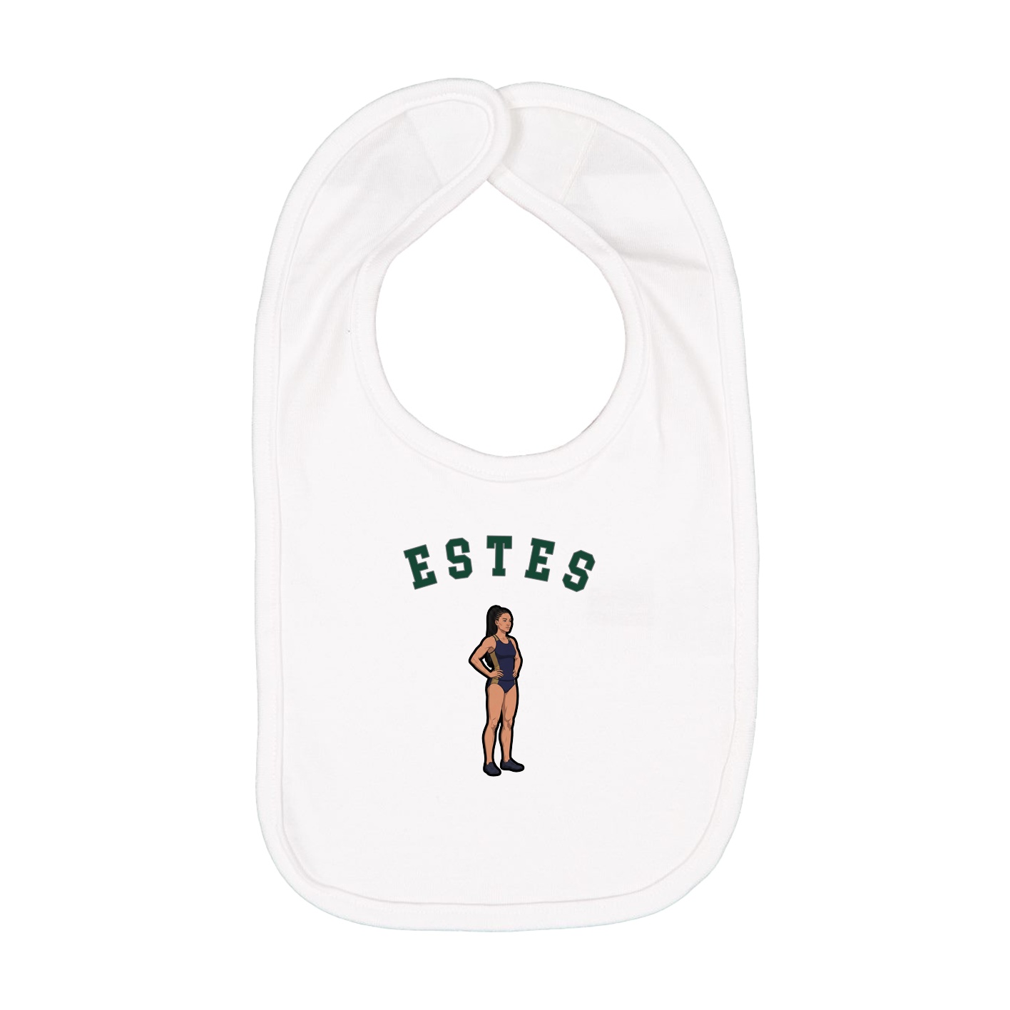Infant Bib — Shirsey Arch in White