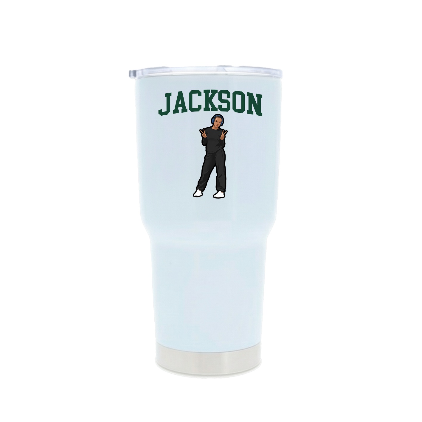 30oz Stainless Steel Tumbler — Shirsey in White