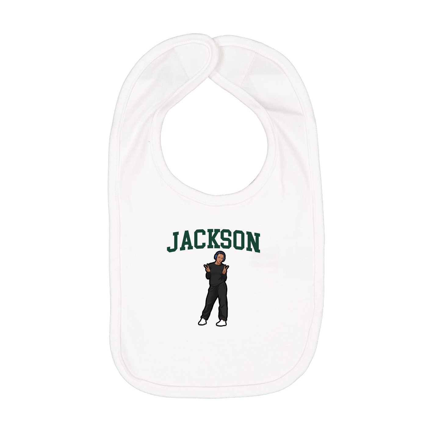 Infant Bib — Shirsey in White
