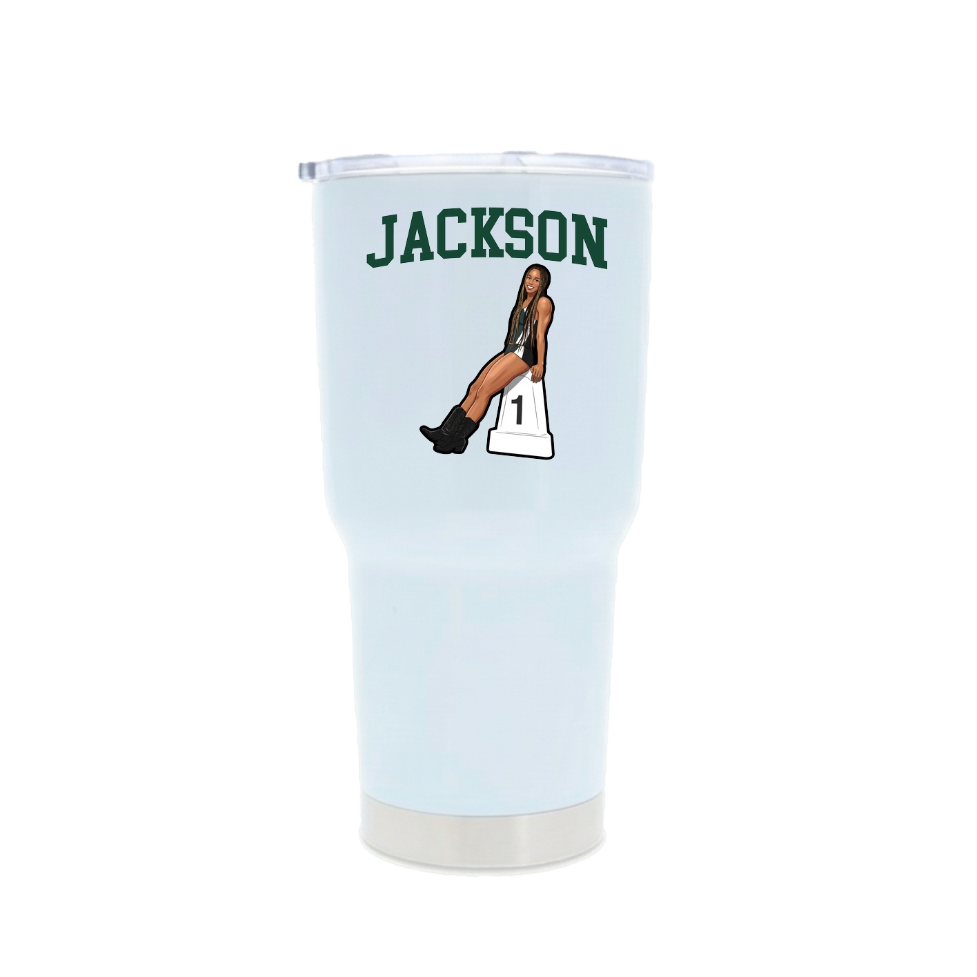 30oz Stainless Steel Tumbler — Shirsey in White
