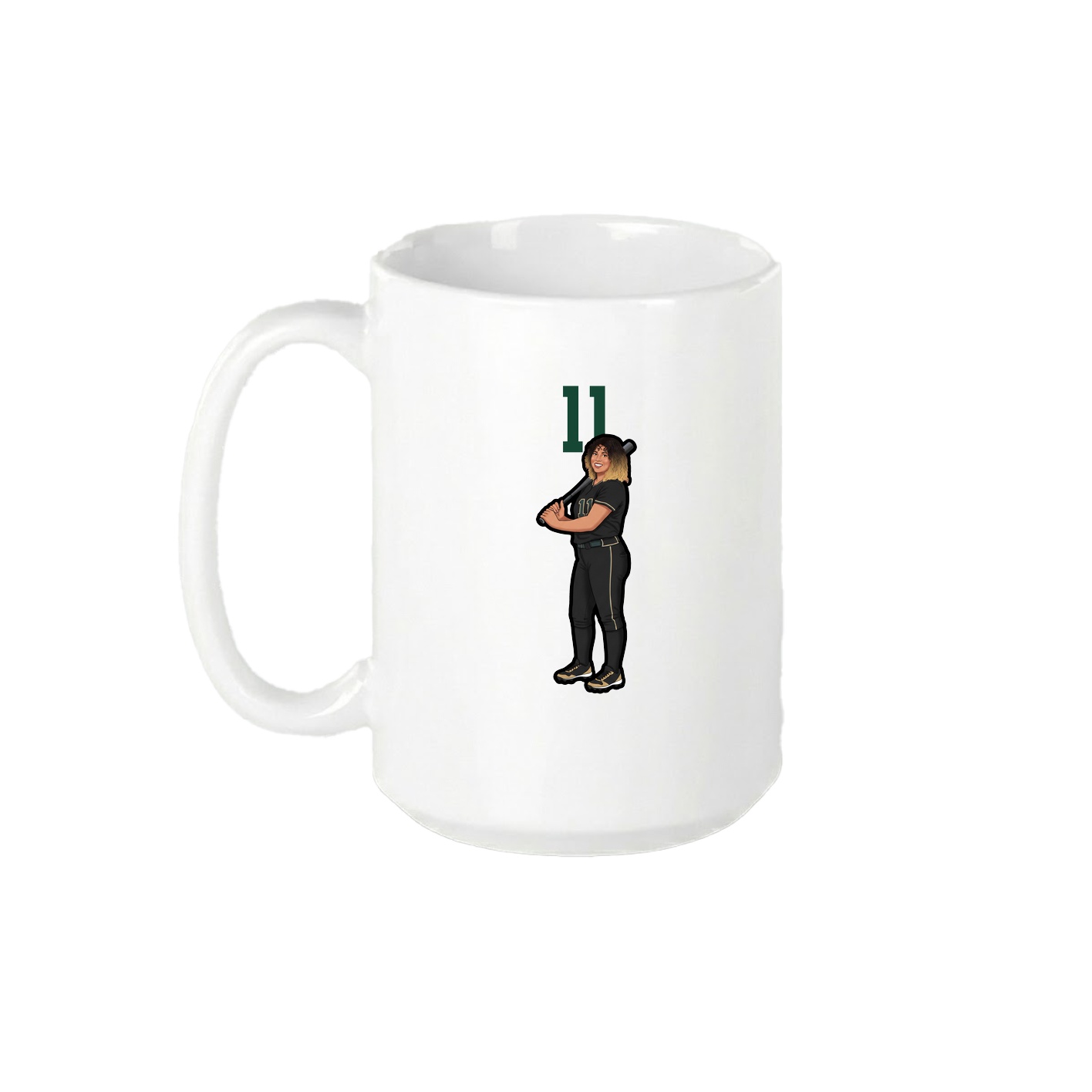 15oz Coffee Mug — Number Top in White
