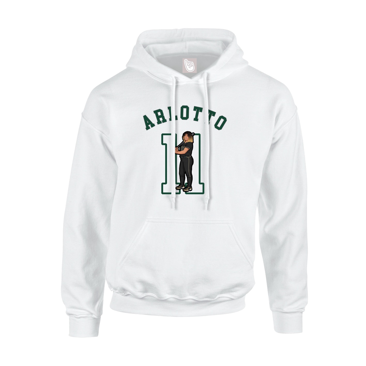 Hoodie — Shirsey Arch in White