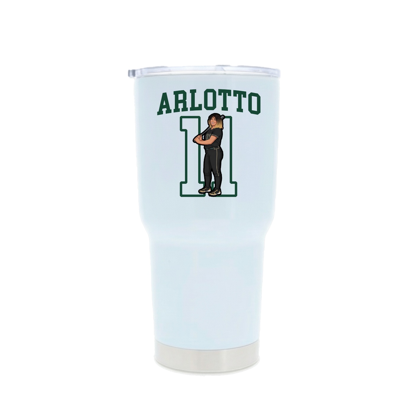 30oz Stainless Steel Tumbler — Shirsey in White