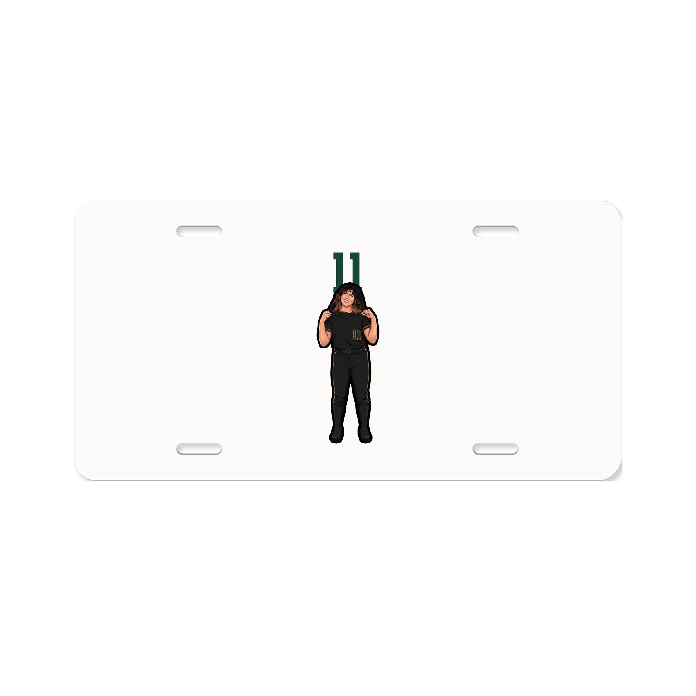 License Plate — Number Top in Classic