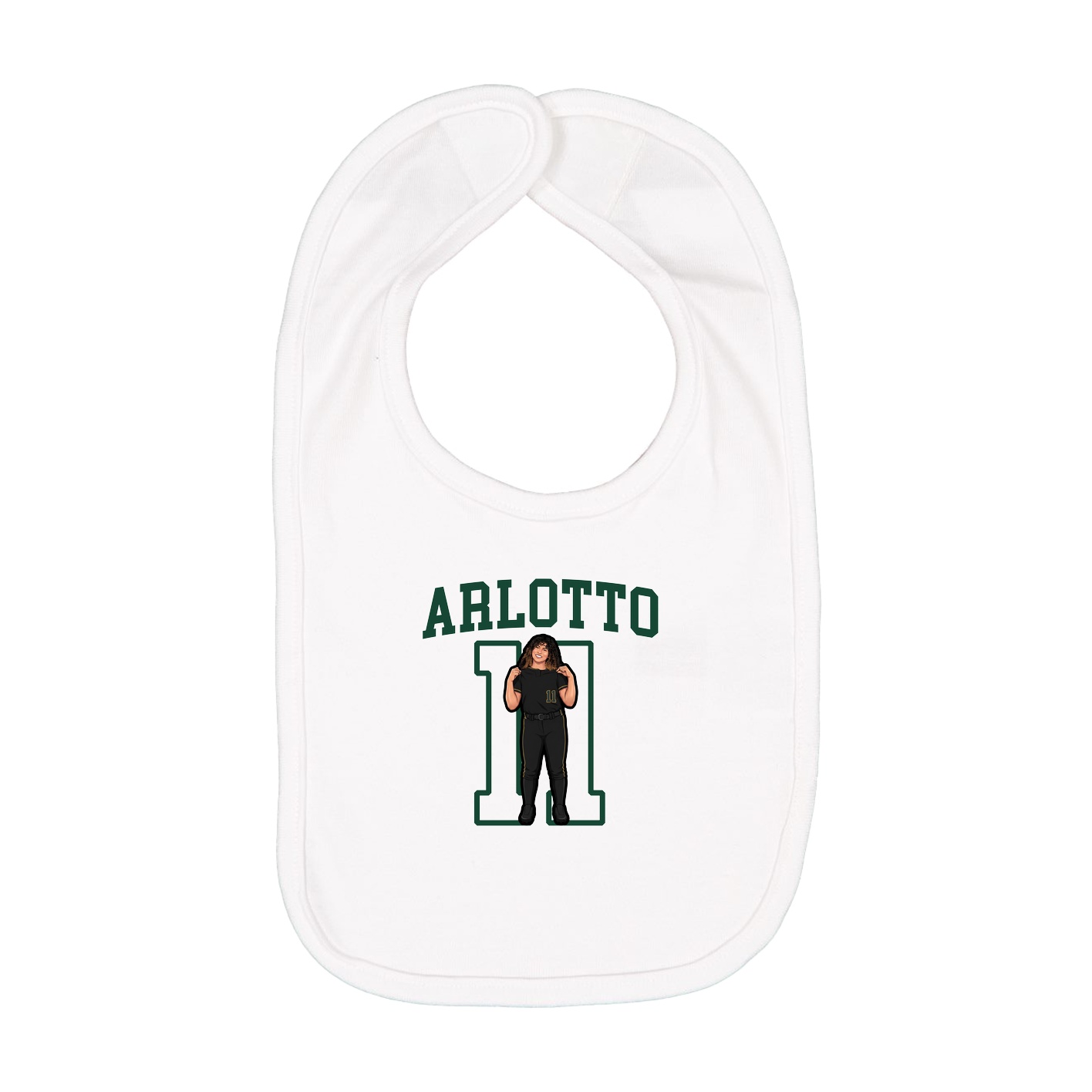 Infant Bib — Shirsey in White