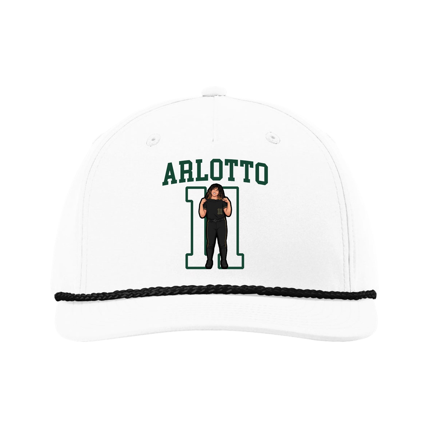 Five-Panel Classic Rope Cap — Shirsey in White