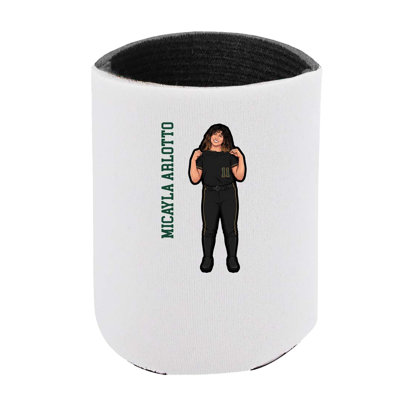 Can Holder — Name Vertical in White