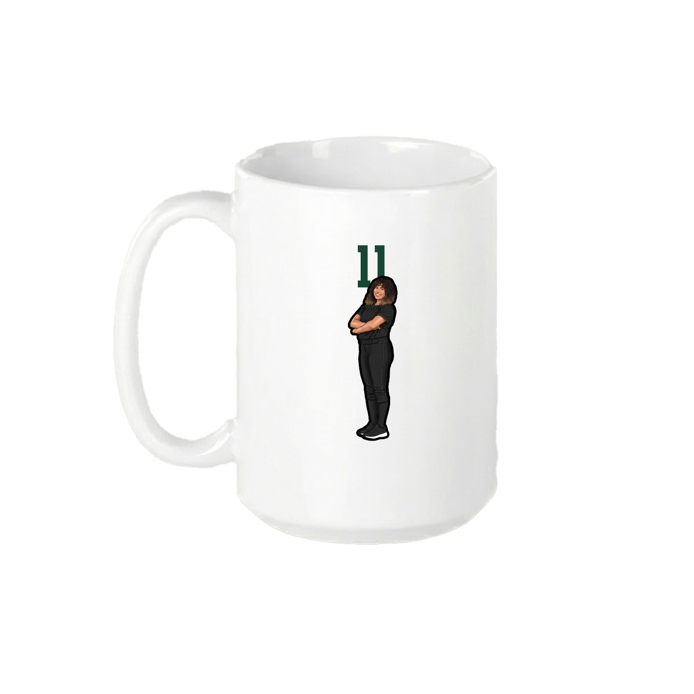 15oz Coffee Mug — Number Top in White