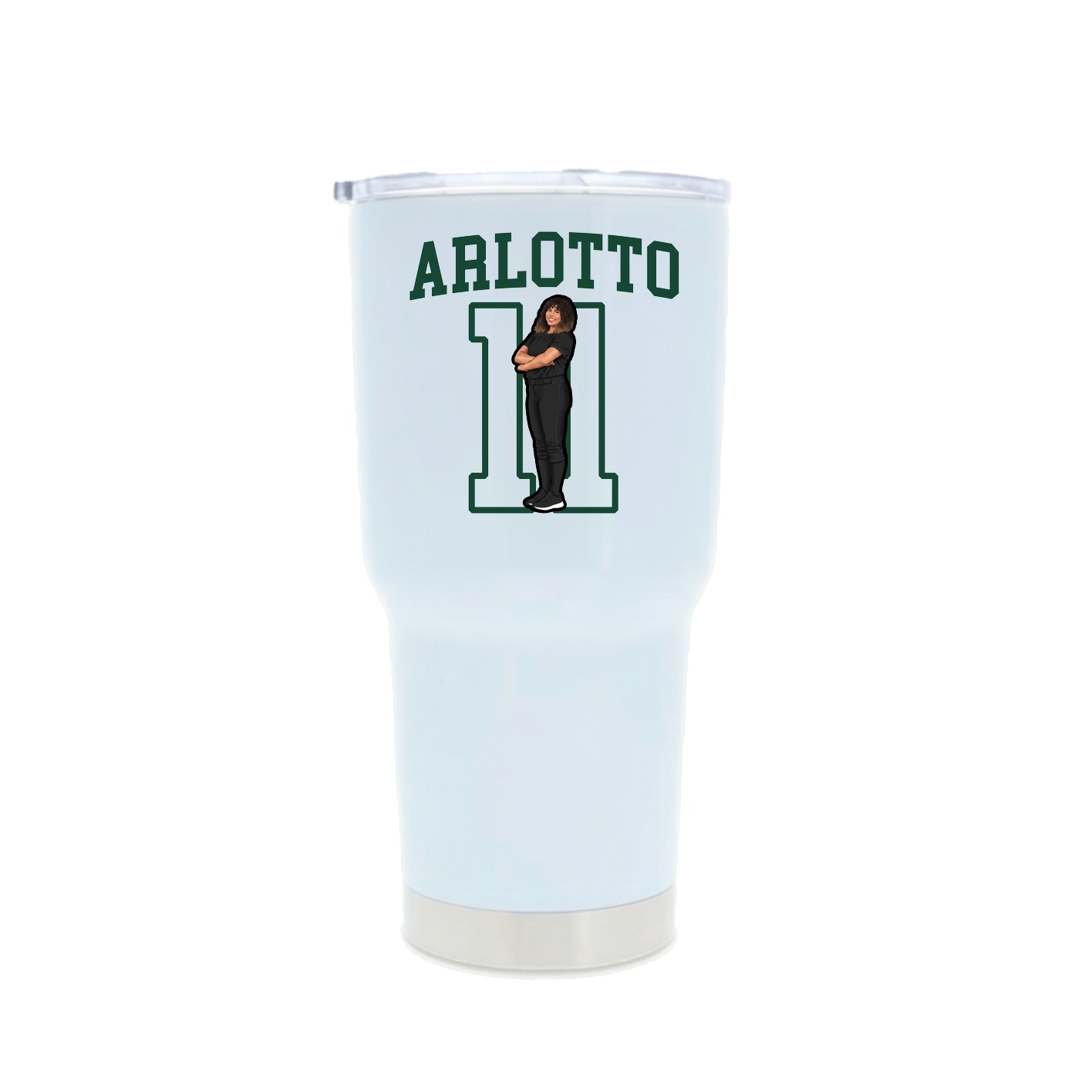 30oz Stainless Steel Tumbler — Shirsey in White