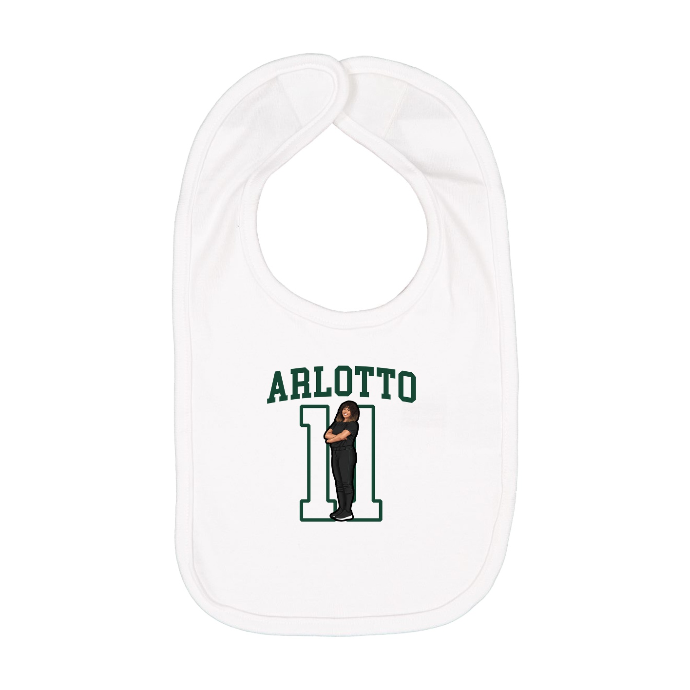 Infant Bib — Shirsey in White