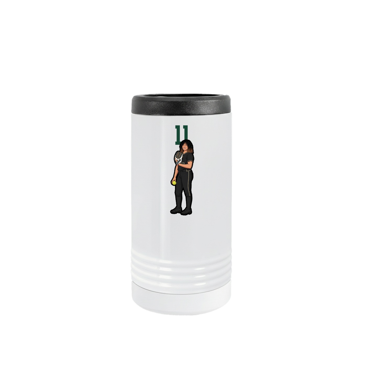 Slim Beverage Holder — Number Top in White