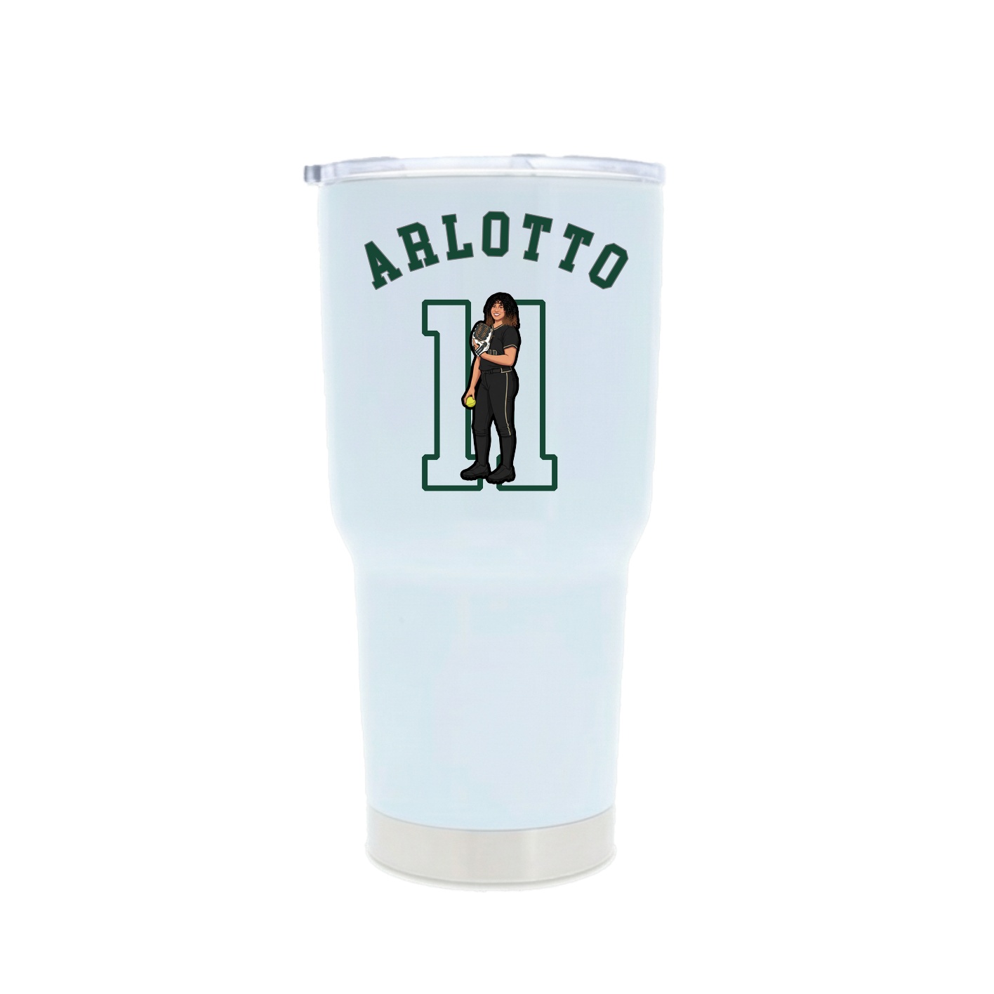 30oz Stainless Steel Tumbler — Shirsey Arch in White