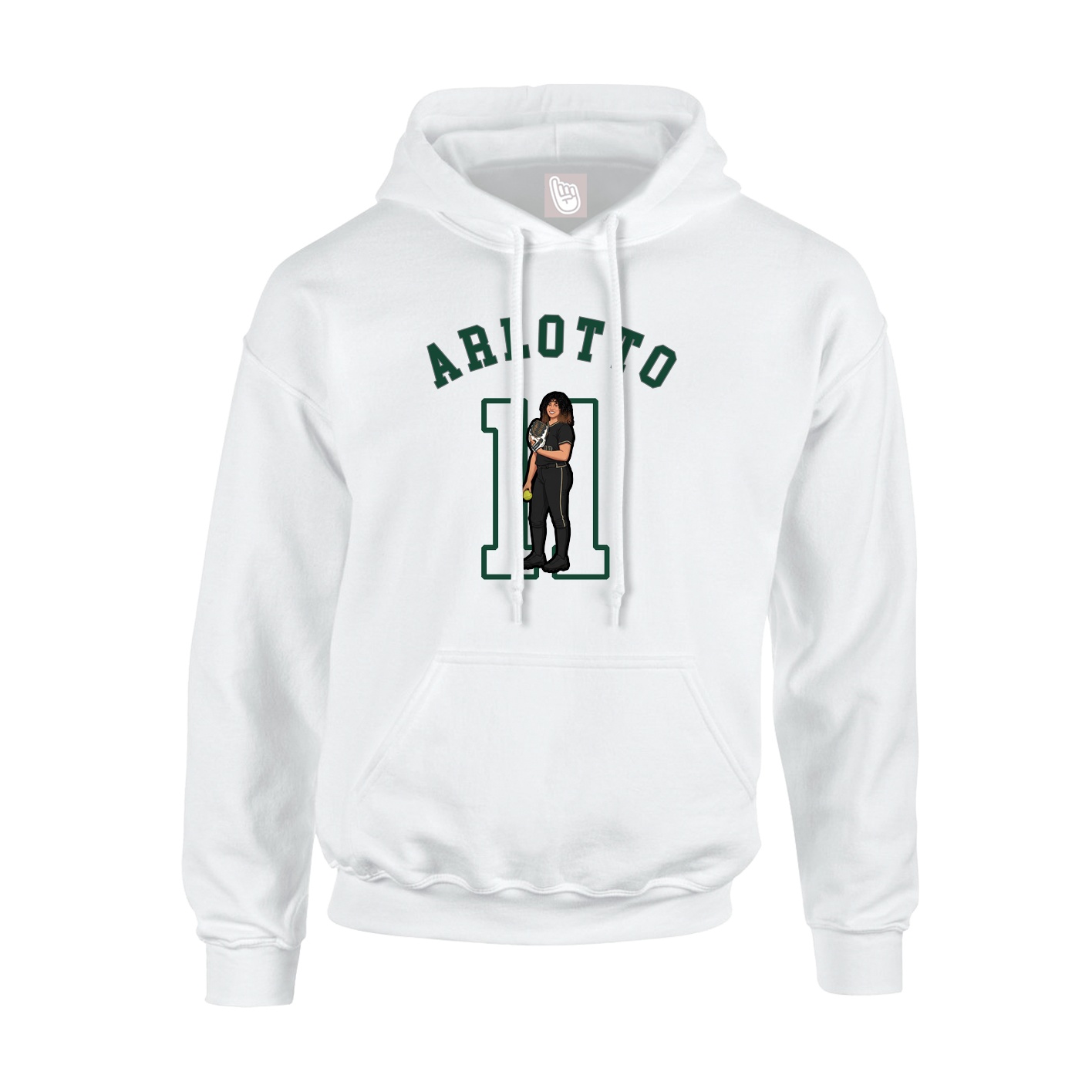 Youth Hoodie — Shirsey Arch in White