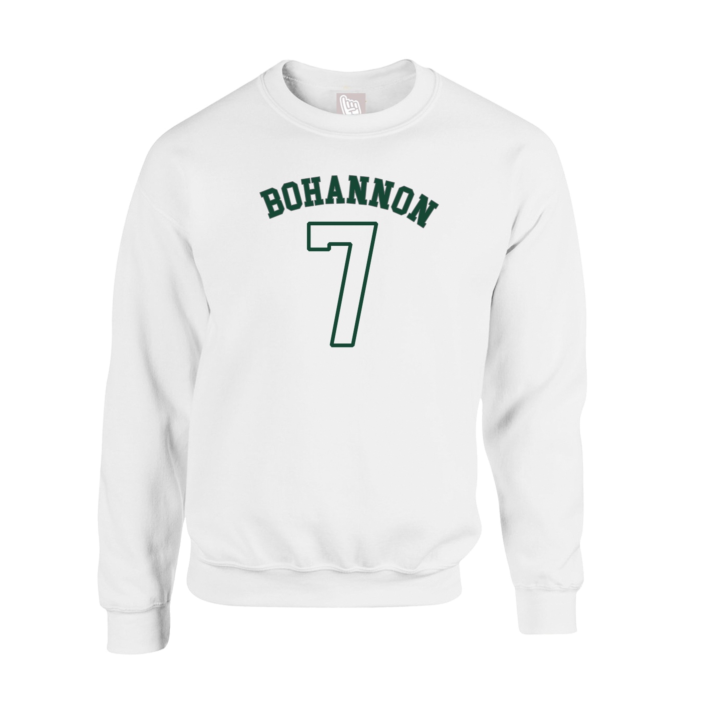 Fleece Crew — Shirsey Arch in White