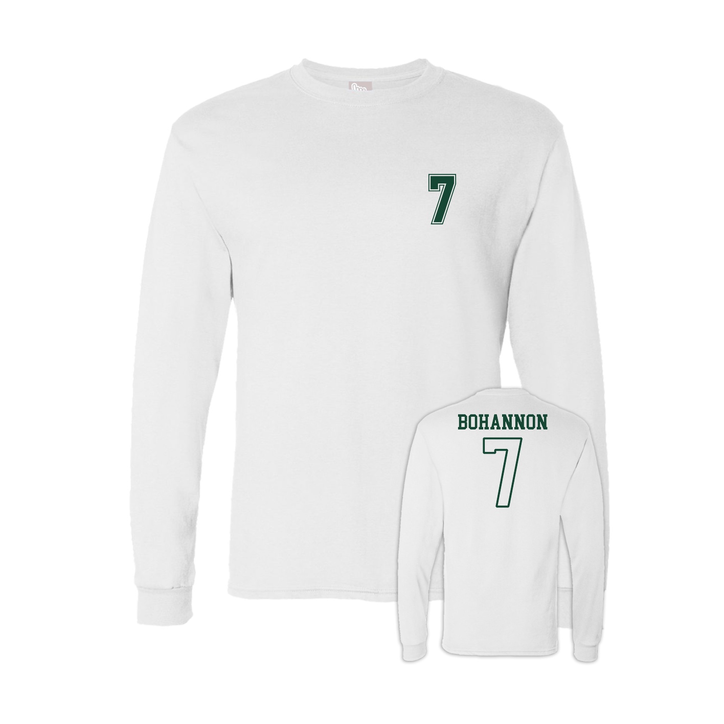 Long Sleeve Tee — Chest Back in White