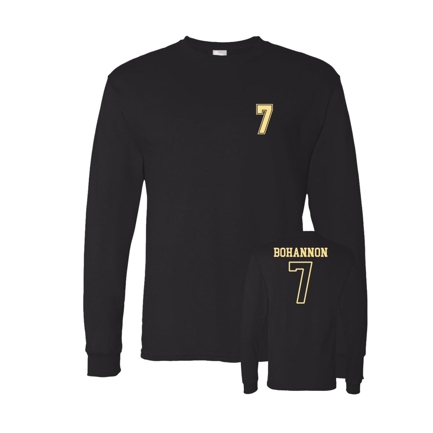 Long Sleeve Tee — Chest Back in Black