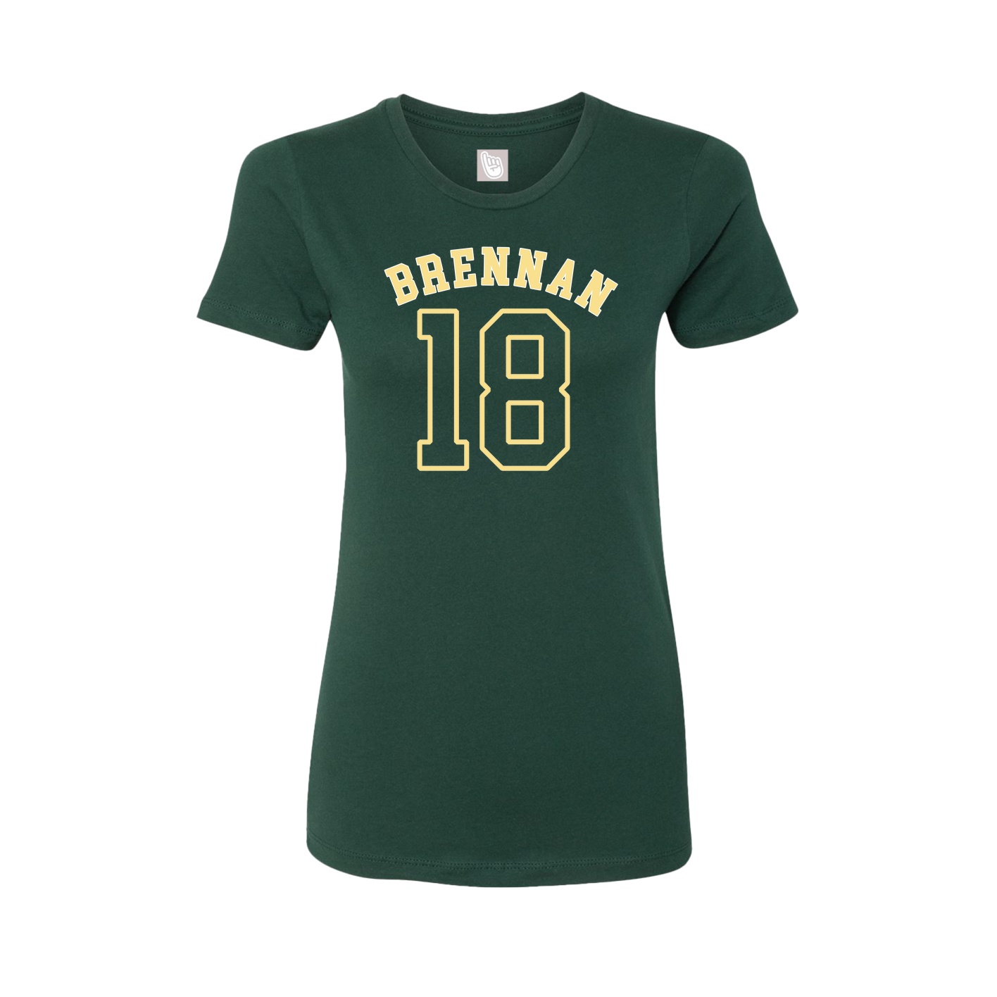 Fitted Women's Tee — Shirsey Arch in Green