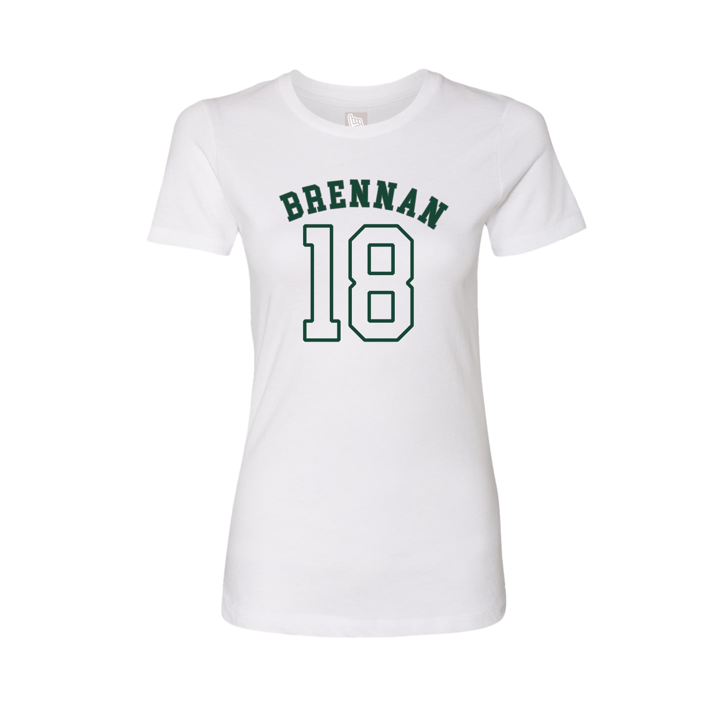 Fitted Women's Tee — Shirsey Arch in White