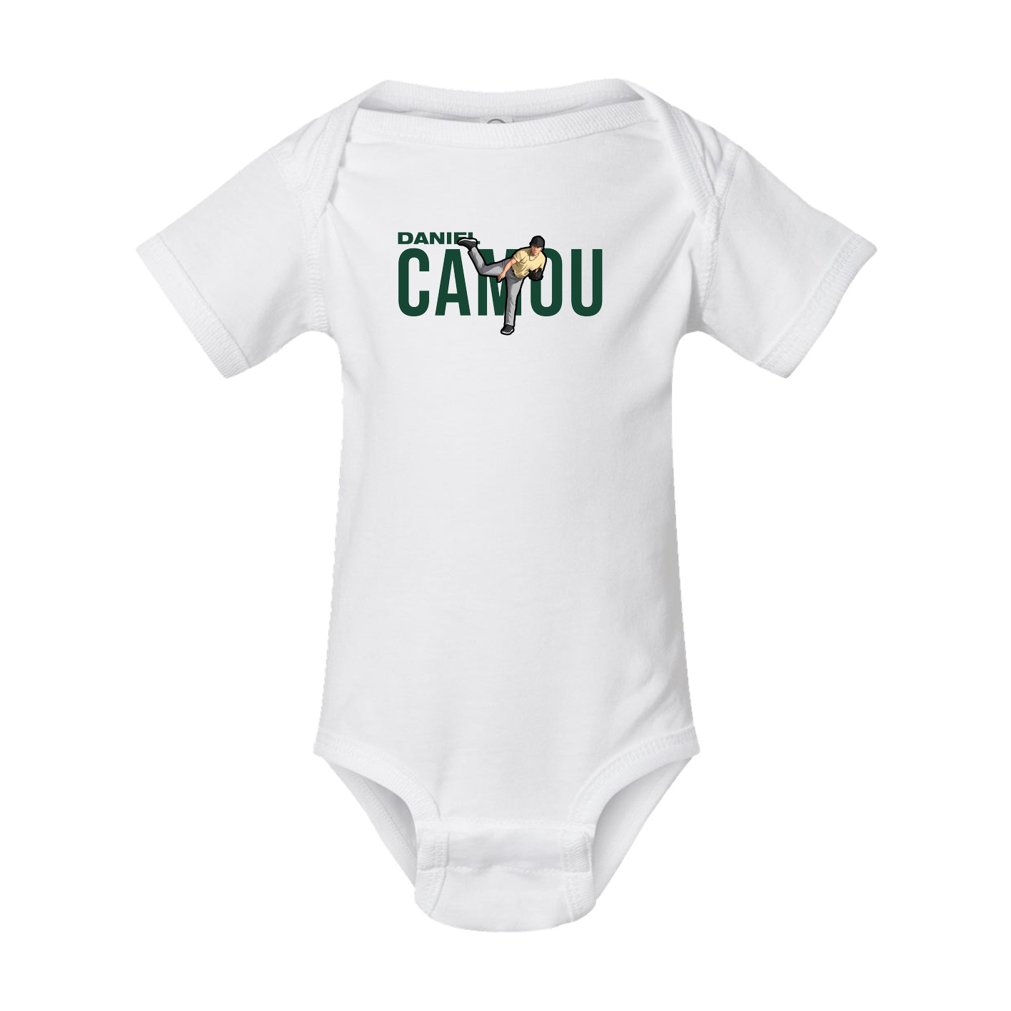 Baby Onesie — Player Name in White