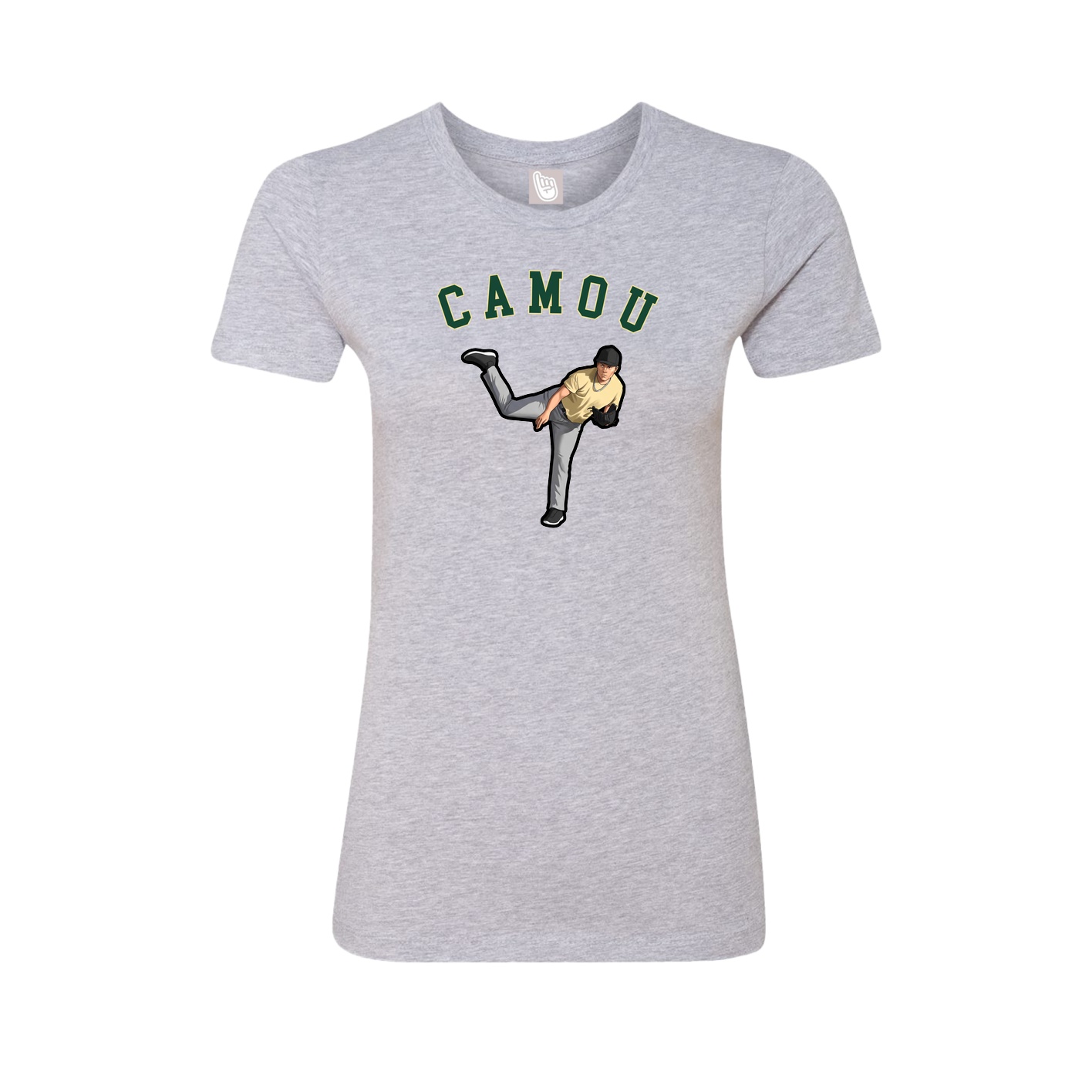 Fitted Women's Tee — Shirsey Arch in Grey
