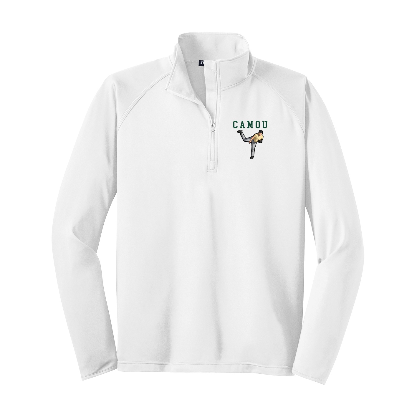 Q-Zip Pullover — Shirsey in White