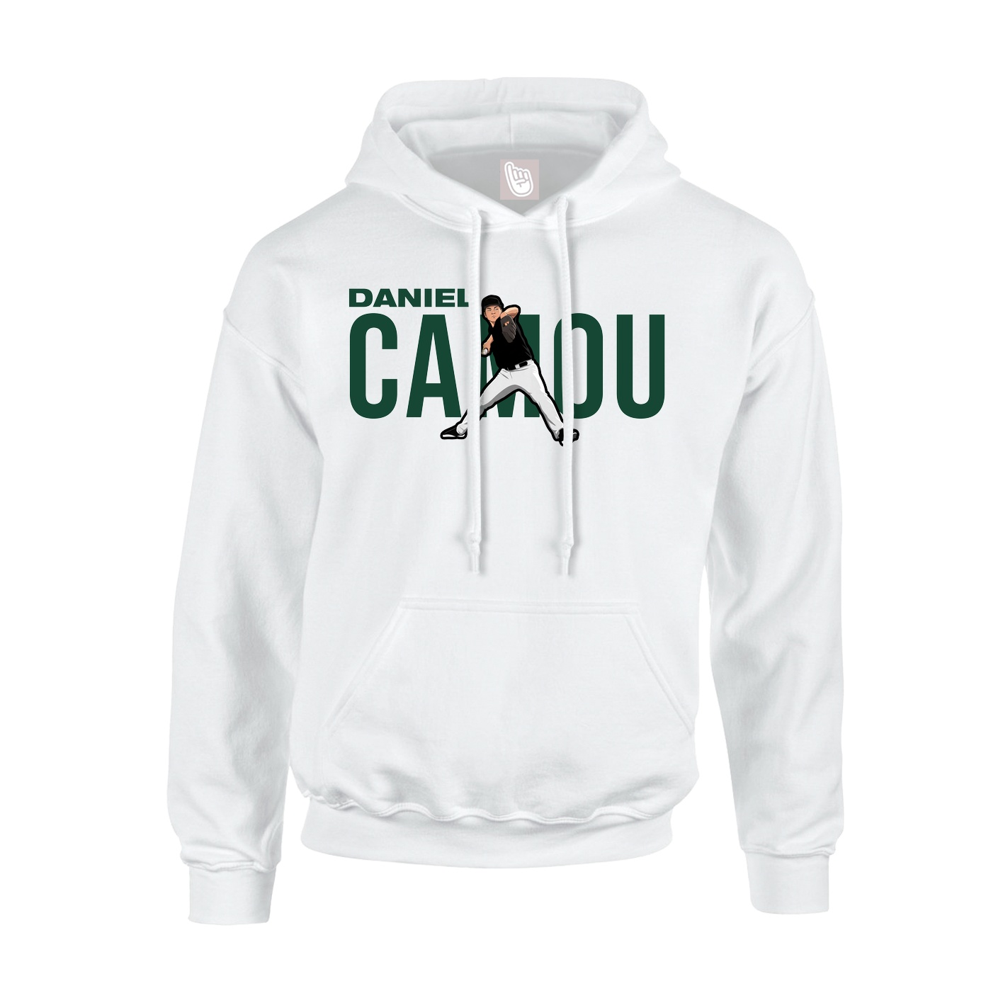 Youth Hoodie — Player Name in White