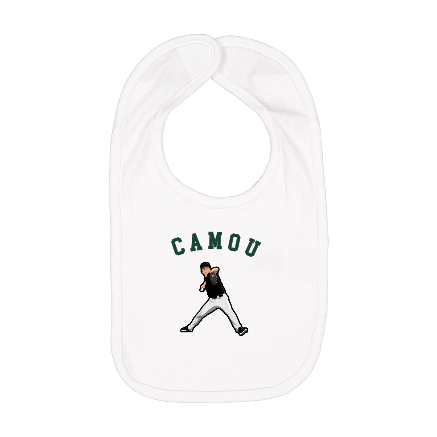 Infant Bib — Shirsey Arch in White