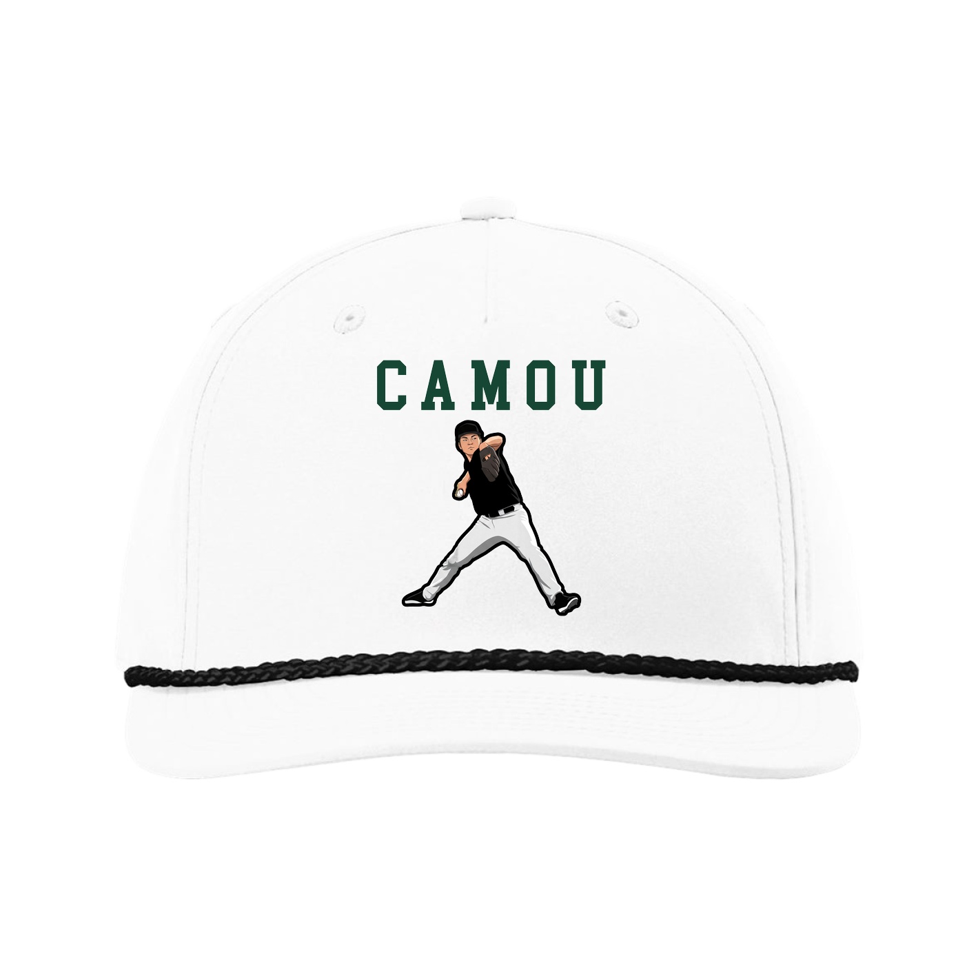 Five-Panel Classic Rope Cap — Shirsey in White