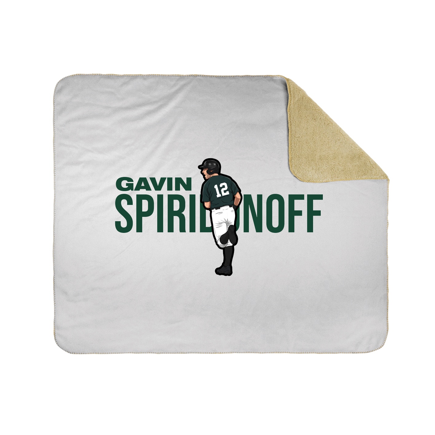 Throw Blanket — Player Name in White