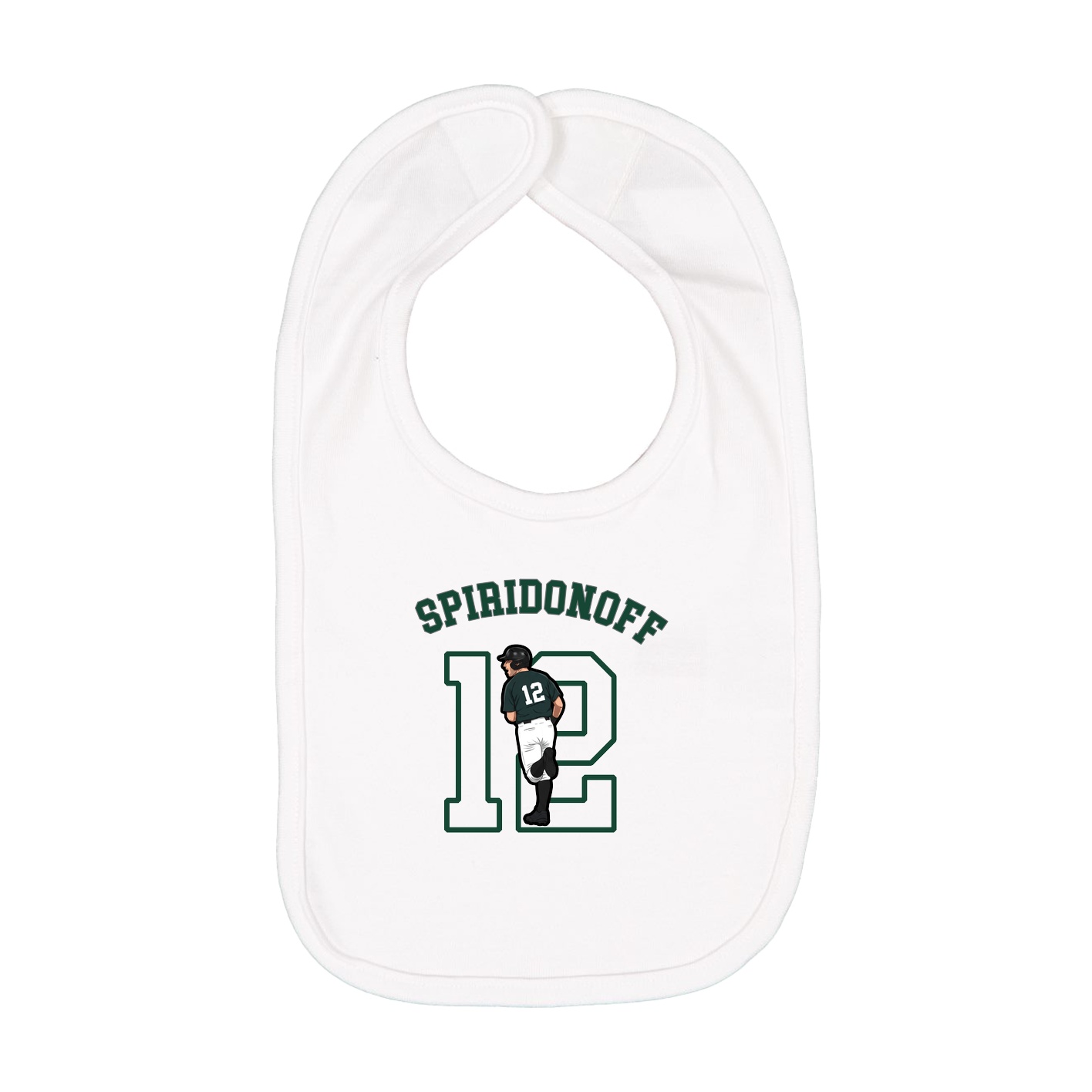 Infant Bib — Shirsey Arch in White