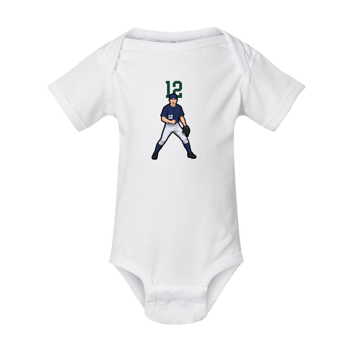 Baby Onesie — Number Top in White