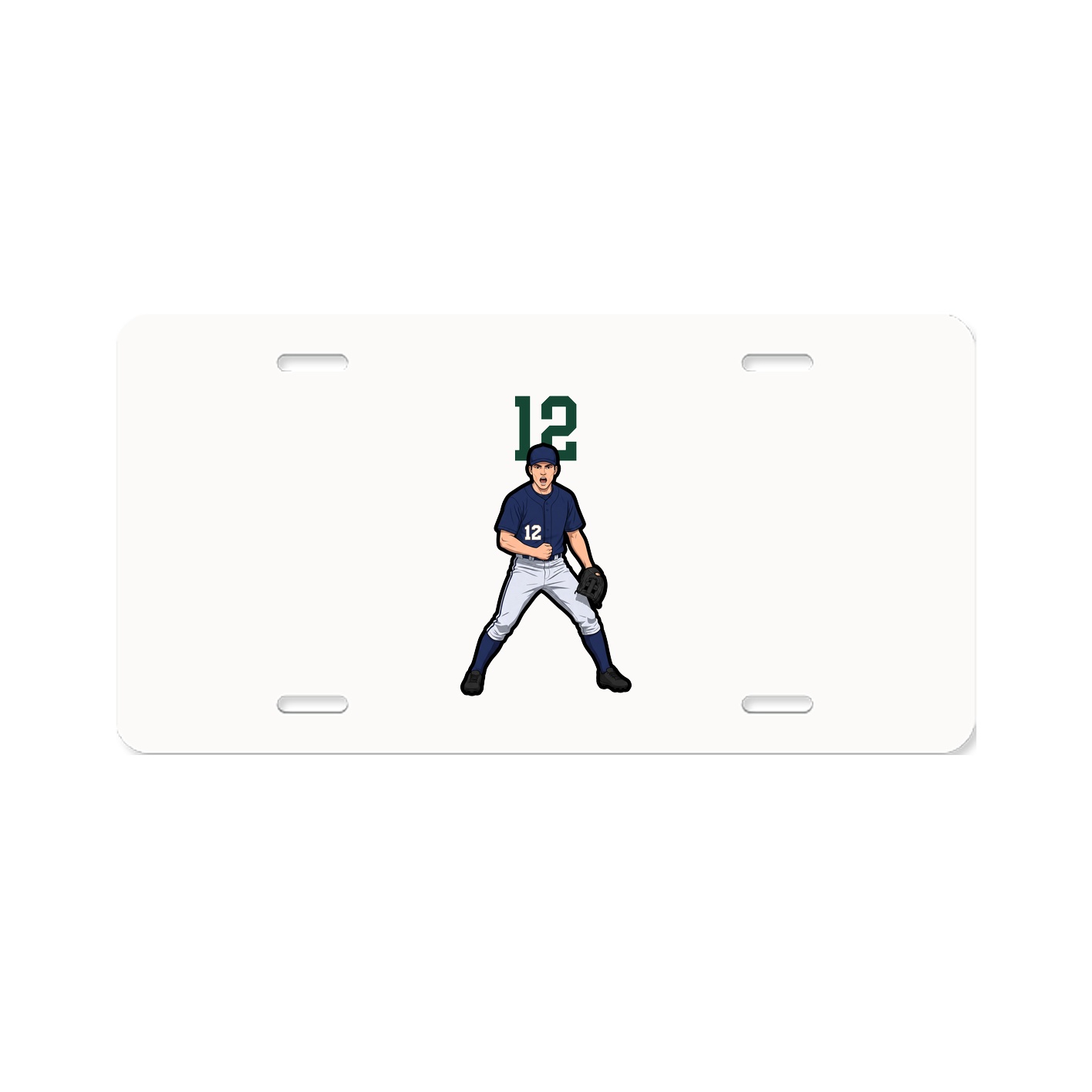 License Plate — Number Top in Classic