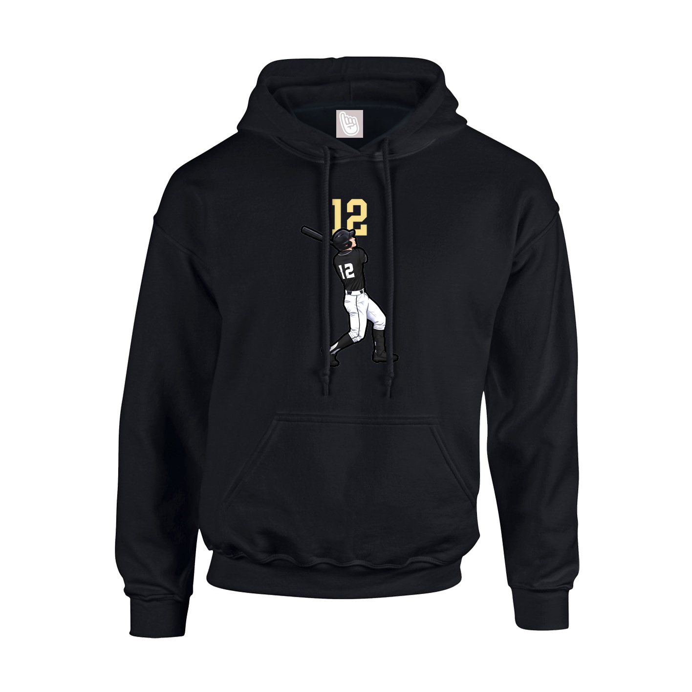 Youth Hoodie — Number Top in Black